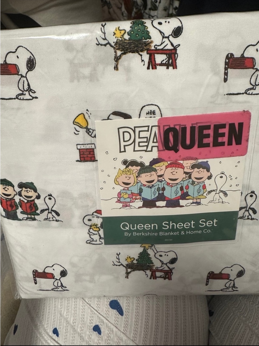 Peanuts Queen Sheet Set by Berkshire Blanket & Home Co. (Christmas Caroling)